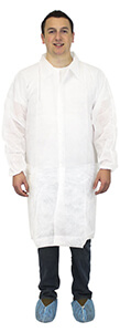 Man wearing white SMS lab coat.
