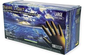 Dark Light Nitrile Exam powder-free gloves