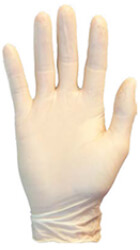 Latex powder and powder-free glove.